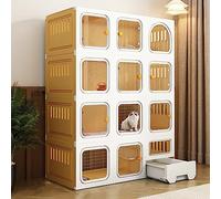 Latest Upgraded DIY Cat Cage - Pet Playpen, Portable Indoor Cat Cages Enclosures Resin Small Animal catCat Kennel, Stable Load-bearing, Large Exercise Place (Color : A, Size : 106 * 46.5 * 141CM-1)