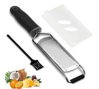 Latest Zester Lemon Zester Cheese Grater with Large Soft TPR Handle Sharp Stainless Steel Blade Easy to Grate Lemon Cheese Chocolate Orange Citrus Nuts Gingers