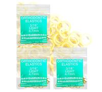 Latex Amber 3 Packs 300 counts 3/16inch LIGHT 4.8mm Intraoral Elastic Bands Unimedic Orthodontic Elastics Dental Rubber Bands Made in US [3/16inch (4.8mm) Light(2.5oz)]