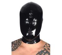 Latex Catsuit Gummi Rubber Pepperpot Fly Hoods Masks 0.4MM (L) Black