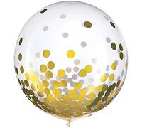 Latex Confetti Balloons | Gold - 24" | Pack of 2