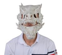 Latex Dragon Face Cover - Realistic Latex Skull Head Cover For Adults | Full Face Dinosaur Skeleton For Halloween, Cosplay, Party Ships, Horror Role Play And Theme Night Events Cost