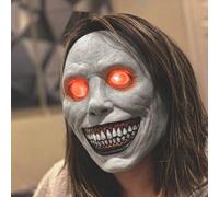 , Latex Ghost Face, Glow in the Dark Halloween , Eyes, Lightweight Horror Skull Face , Scary Halloween for Cosplay, Stage Performance,