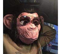 Latex Gorilla Mask Orangutan Cosplay Costume Novelty Animal Monkey Full Head Masks Costumes with Hair Halloween Christmas Creative Dress up Party Props
