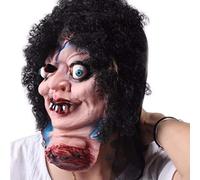 Latex Halloween Big Bald Head Props Set (As the picture, One Size)