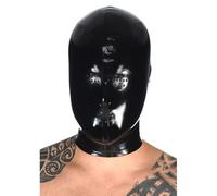 Latex Hood Mask All Inclusive Small Holes on the Face with Back Zipper Handmade Cosplay Party Wear Costume(Size:XL-70CM)