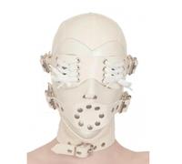 Latex Hood Rubber Head Mask Back Zipper Removable Blindfold and Mask Handmade for Unisex Cosplay Club Wear(Size:L-68CM)