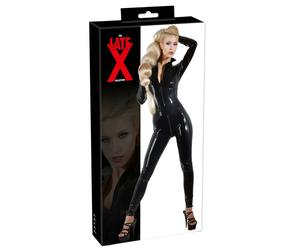 Latex Long-Sleeve Women's Jumpsuit (Black) - M