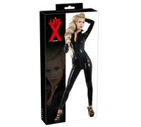 Latex Long-Sleeve Women's Jumpsuit (Black) - XL