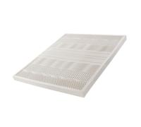 Latex Mattress Topper 5 cm Natural Breathable Solid Support Bed Topper with Removable Cover, Single Double Size, Home Use White