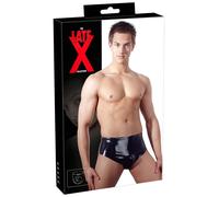 LATEX - Men's Black Conical Anal Plug Briefs - XL