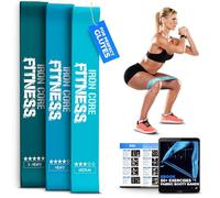Latex Mini Loop Resistance Bands Set for Working Out - Medium to X-Heavy Resistant Levels Booty Bands - Small Exercise Band for Women - Short Squat Band for Glute, Thigh, Legs & PT 3 Pack