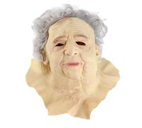 Latex, Old Man Horror Headgear for Adult Size, with Premium Safe Material, Suitable for Masquerade Party Halloween Cosplay (A)