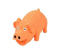 Latex Pig Dog Toy, Squeaky Chew Toy for Puppies and Small Dogs (orange)