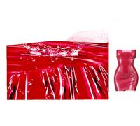 Latex Real Natural Rubber Bed Sheet for Massage Pleasure Fetish Wet Bed Linen Rubber 0.4 mm Waterproof Sheet Cover 2 x 1.8 m (2 x 1.8 m Red Treated with Gloss)