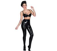 Latex Rubber Tights Gimmi Female Stylish Leggings Trousers Pants 0.4mm, Black, M