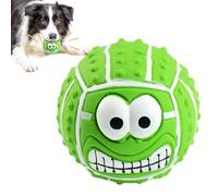 Latex Squeaky Dog Toy Ball - Reusable Smile Face Chew Ball, Funny Pet Play | Durable Balls For Small And Medium Dogs, Puppies, Kittens, Great Interactive Play, Chewing, Training, Daily Exercise Indoor