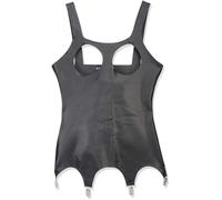 Latex Womens 29006531031 Black Basque with Open Cups - The Collection Medium, Black (Nero 001), M UK