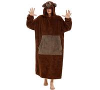 LATH.PIN Oversized Blanket Hoodie Sweatshirt Oversized Hoodie Hooded Blanket Warm Plush Pullover with Hood Long Sleeve for Women Men Adults with Giant Front Pocket, Brown bear, One Size