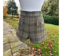 Latham & Taylor Women's Tweed Shorts - Green Check - Size: UK14