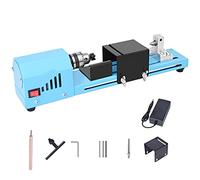 Lathe Beads Polisher Machine 150W, small Wood Lathe DC 12-24V DIY Woodworking Lathe for Table Milling Grinding Polishing Beads Drill Rotary Lathe Standard Set