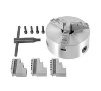 Lathe Bearing Chuck, 1Set K11-160 3 Jaws Manual Lathe Chuck with Turning Machine Tools Accessories for Drilling Milling Machine