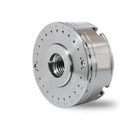 Lathe Bearing Chuck, 4" 100mm Wood Lathe Scroll Chuck with 4-Jaws Step/Round/Pin/Flat Jaw Self Centering Woodworking Machine Tools Accessories(G. Flat Jaw)