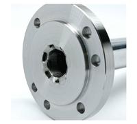 Lathe Bearing Chuck, Fit K11-80 K12-80 K11-100 K12-100 K72-100 Chuck Headstock Spindle Shaft OD 25mm Length 205mm Flange Back Base Plate Adapter(K11 K12 K72 80mm)