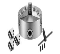 Lathe Bearing Chuck, K11 Lathe Chuck 3 Jaws Manual Self-Centering K11-100 K11-125 K11-160 K11-200 W/Mounting Bolt for Grinding Milling Turning(K11-160)