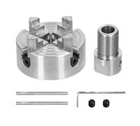 Lathe Bearing Chuck, Lathe Chuck 3 Jaws/4 Jaws Manual Self-Centering Mounting Bolt 3.17mm/5mm/8mm Connecting Rod for Grinding Milling Turning Machine(4 jaws-8mm)