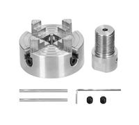 Lathe Bearing Chuck, Lathe Chuck 3 Jaws/4 Jaws Manual Self-Centering Mounting Bolt for Grinding Milling Turning Machine 3.17mm/5mm/8mm Connect Shaft(4 Jaws-3.17mm)