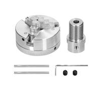 Lathe Bearing Chuck, Lathe Chuck 3 Jaws/4 Jaws Manual Self-Centering Mounting Bolt for Grinding Milling Turning Machine 3.17mm/5mm/8mm Connect Shaft(3 jaws-5mm)