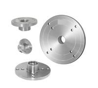 Lathe Bearing Chuck, Wood Lathe Face Plate M33 M18 1 Inch Threaded Turning Chuck 2" 3" 4" 6" Flange Woodworking Faceplate(100mm- 1Inchx8TPI)