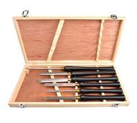 Lathe Chisels Set, 6 Pcs Wood Turning Tools Woodworking Set with High Speed Steel Blade Hardwood Handles