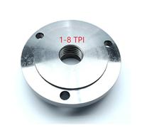 Lathe Chuck, 1-8 1" X 8 Tpi Spindle Thread Flange Back Plate Adapter Wood Lathe Use Metal Chuck K11-80 K12-80 K11-100 K12-100 K11-125 K12-125,K11-80 K12-80