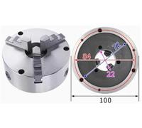 Lathe Chuck 100mm Front Mount 3 Hole 3 Jaw Lathe Chuck K11-100 Self-Centering Lathe Chuck Manual for Mini Lathe