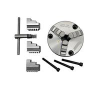 Lathe Chuck 100mm Front Mount 3 Hole , 3 Jaw Lathe Chuck K11-100 Self-Centering Manual for Mini