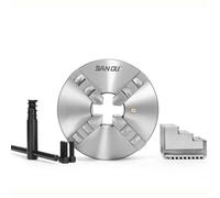 Lathe Chuck 160mm 4 Jaw Self-Centering Chuck K12-160 Metal Scroll Chuck with Hardened Steel