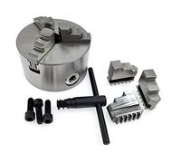 Lathe Chuck, 1Set K11 100 3-Jaw Lathe Chuck Manual Self-Centering Metal K11-100 with Jaws Turning Machine Tools Accessories