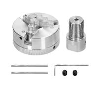 Lathe Chuck 3 Jaws/4 Jaws Manual Self-Centering Mounting Bolt for Grinding Milling Turning Machine Tool(3 jaws-5mm)