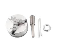 Lathe Chuck 3 Jaws and 4 Jaws Manual Self Centering, 50mm Zinc Alloy | 3.17/5/8mm 0.002in Accuracy Shafts Optional, for Mini Lathe Chuck, Bench Grinder and Mill (3 mandíbulas-8mm)