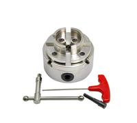 Lathe Chuck, 4" 100mm Chrome Plated Scroll Chuck M33 1" M18 Woodworking Turning Tools Accessories 4-Jaw Self Centering Wood Lathe Key(M33 x 3.5mm)