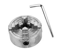 Lathe Chuck,4 Jaw Lathe Chuck Sturdy Zinc Alloy Wood Turning Chuck Clamp Micro Metal Turning Lathe Part Anti-Resistance Repairing Parts