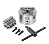Lathe Chuck 4 Jaw Self Centering High Strength Hardness Precision Clamping for Woodworking Metalworking Plastic Processing 100mm 4 Inch K12 100 Model