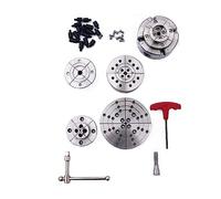 Lathe Chuck, 5.5 Inch Woodworking Lathe Bevel Gear Four-jaw Chuck with Aluminum Box Set, for Grinding Machines Milling Machines