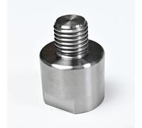 Lathe Chuck Converter Sleeve 1-8 External to 3/4-10 Internal Thread, 45 Steel Spindle Adapter for Woodworking Lathe with Hex Wrench Flat, Easy to Install