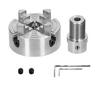 Lathe Chuck for Milling Machine HUIOP Lathe Chuck 3 Jaws/4 Jaws Manual Self-Centering Mounting Bolt for Grinding Milling Turning Machine