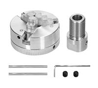 Lathe Chuck for Milling Machine HUIOP Lathe Chuck 3 Jaws/4 Jaws Manual Self-Centering Mounting Bolt for Grinding Milling Turning Machine