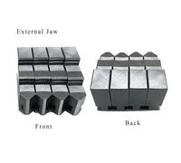 Lathe Chuck Jaw 4 Jaw Lathe Chuck 250mm Chuck Jaws Internal Jaw External Jaws Detachable Jaw SANOU Chuck Spare Part for K12-250(K12-250 External jaw)