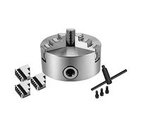 Lathe Chuck, K11-100 K11-125 K11-160 K11-200 3 Jaws Lathe Manual Self-Centering Chuck with 3-M6/M8/M10 Mounting Thread, for Grinding Machines Milling Machines (Size : 4in)